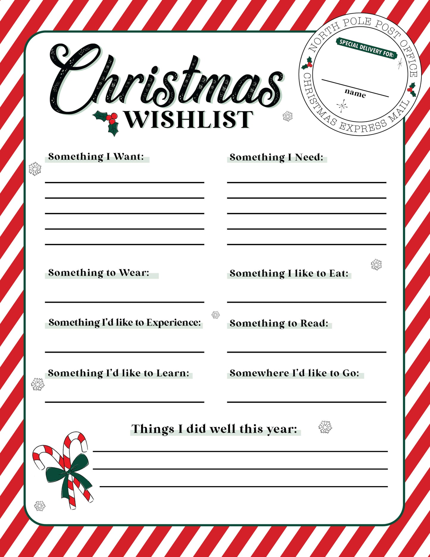 Christmas Wishlist - Free Digital Download