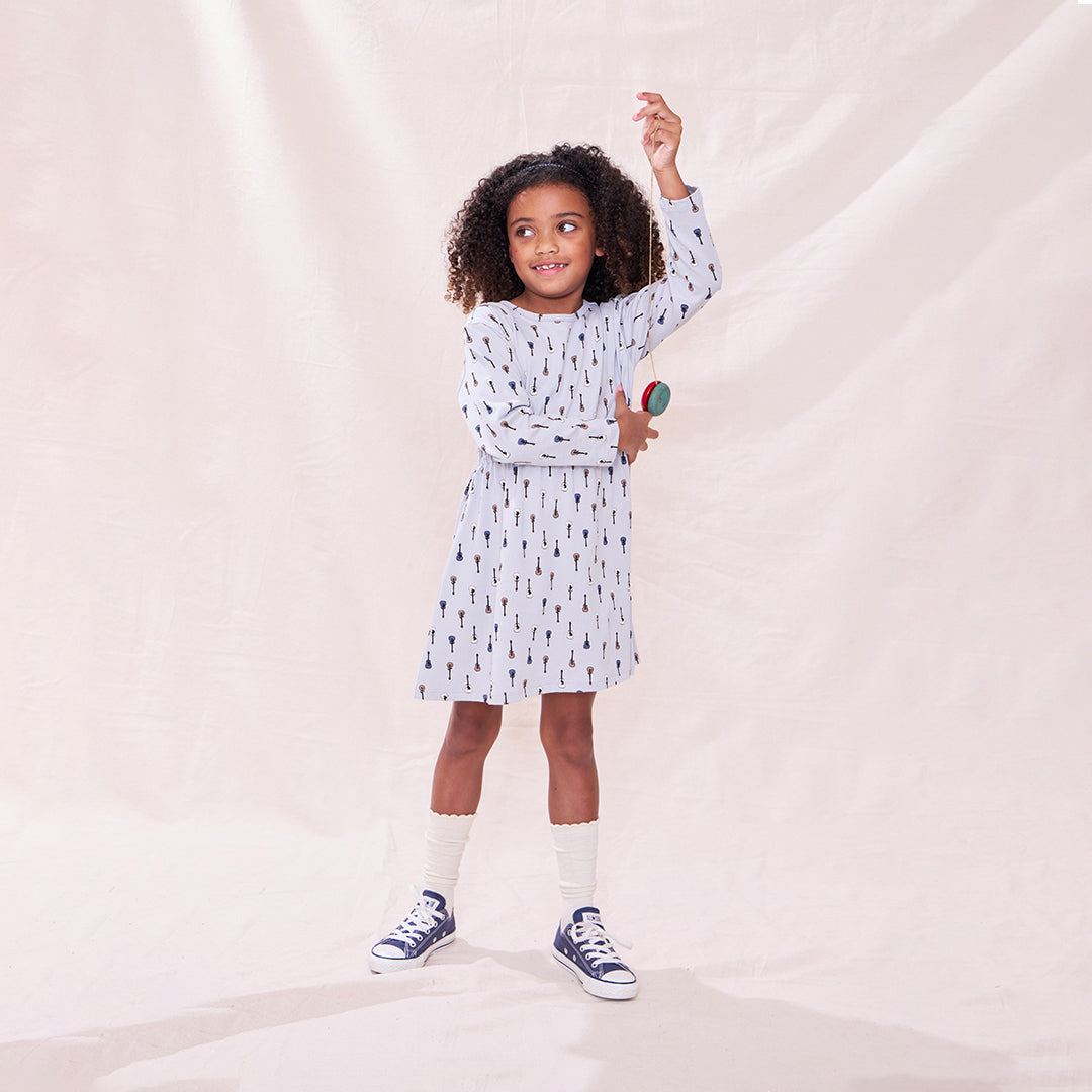 Playground Long Sleeve Dress - Tiny Vintage Guitars