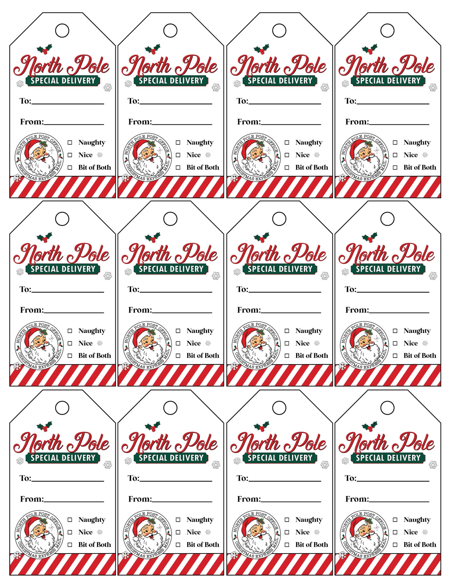 Christmas Gift Tags - Free Digital Download