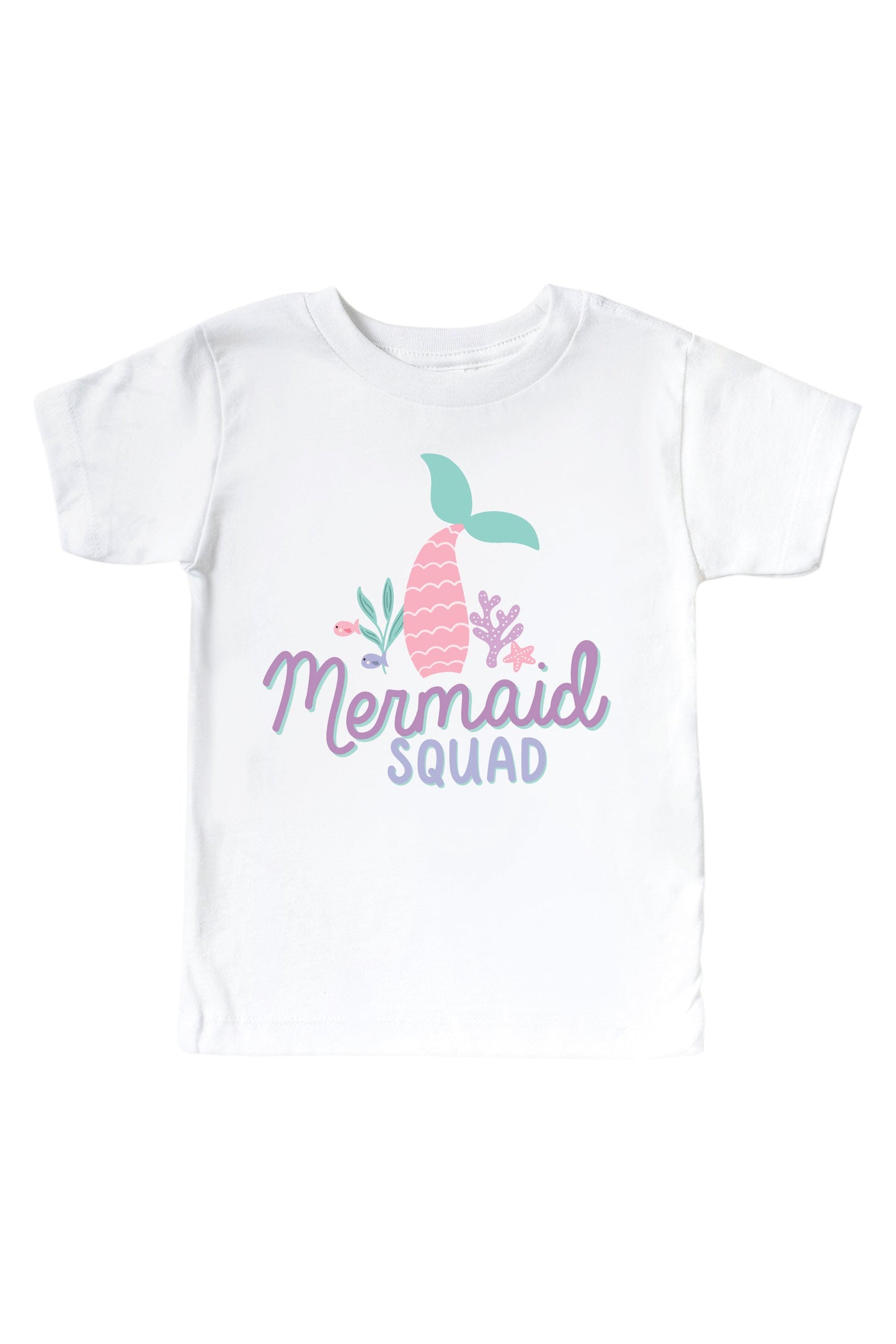 Mermaid Squad Graphic Bodysuit & Kids Tee | White