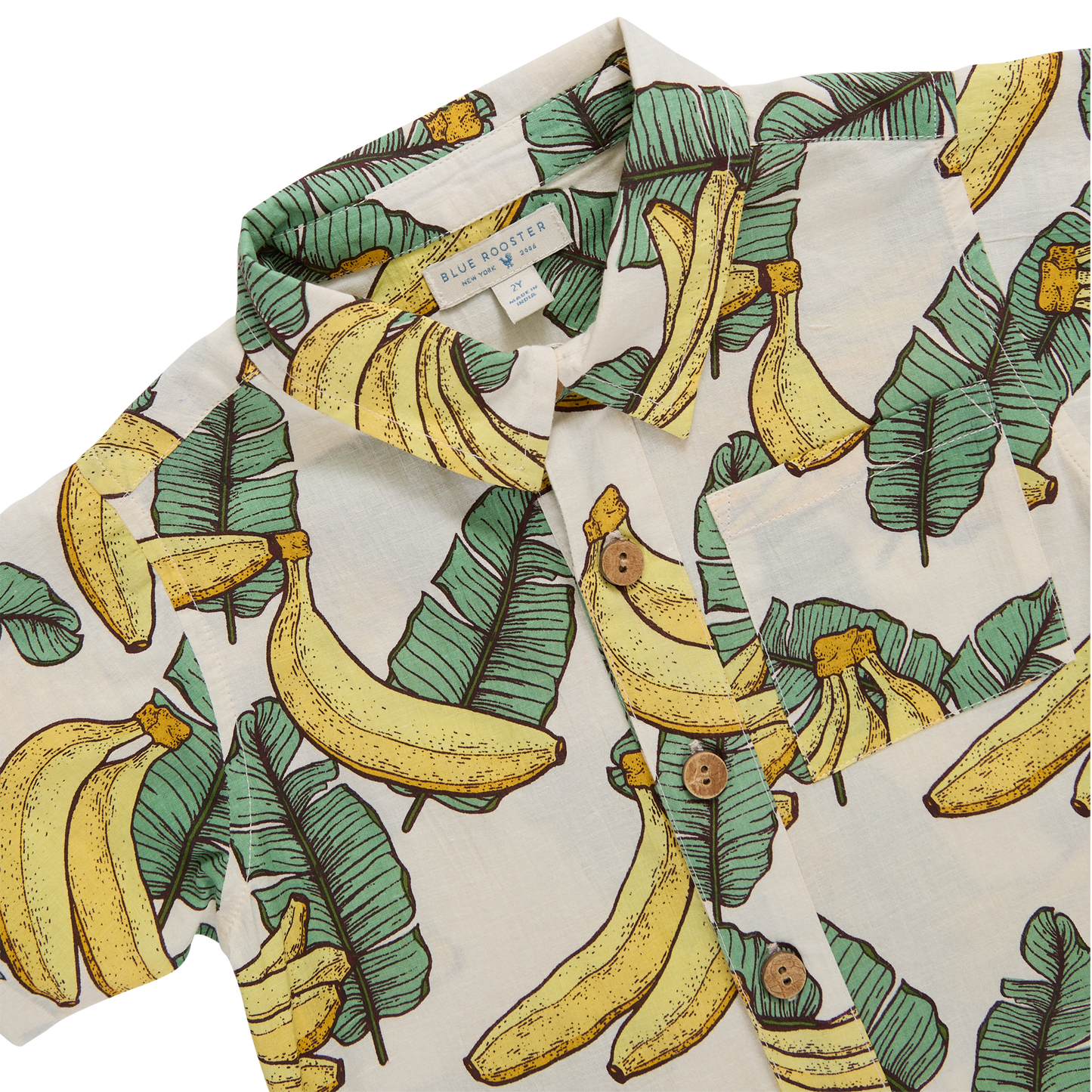 Baby Boys Jack Shirt - Banana Leaves