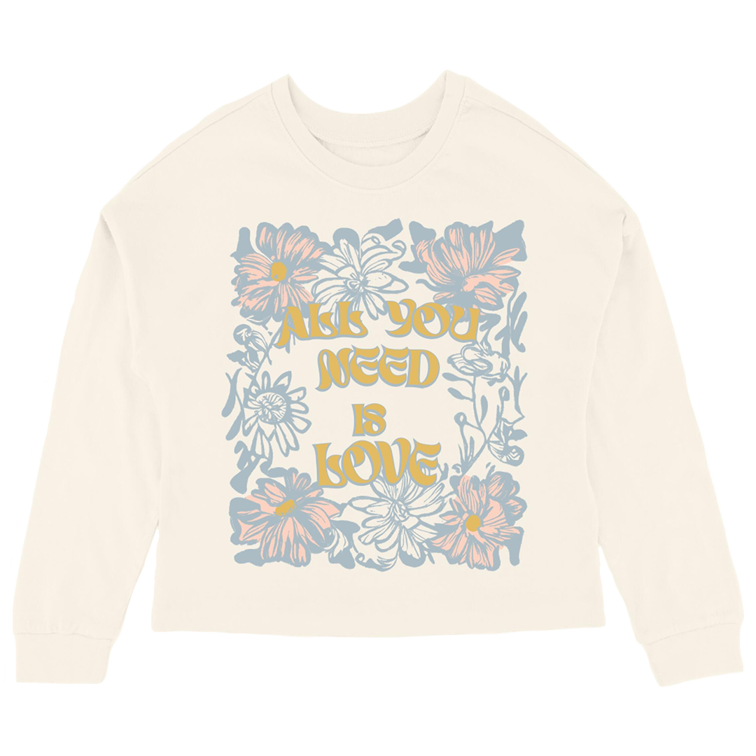 All You Need Is Love Long Sleeve Tee - Natural