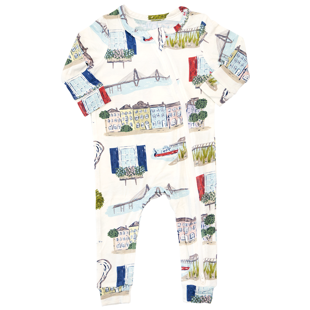 Baby Bamboo Romper - Charleston