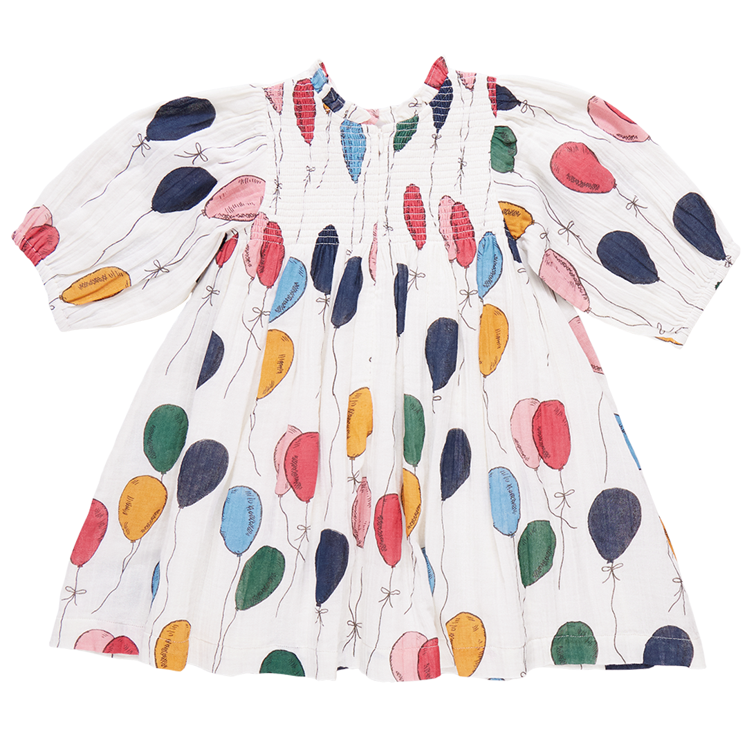 Girls Stevie Puff Sleeve Dress - Balloon Bunches