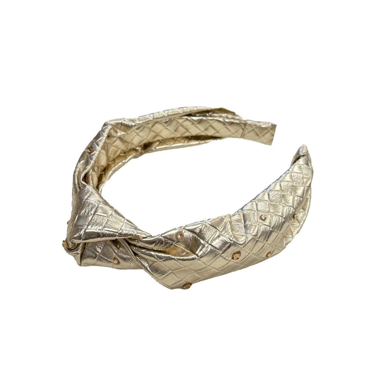 Woven Knot Headband - Gold
