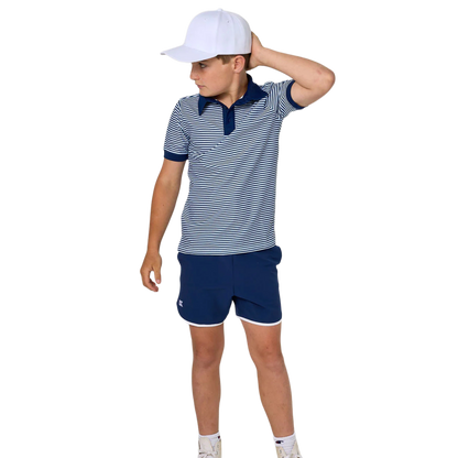 Polo Shirt - Navy Stripe