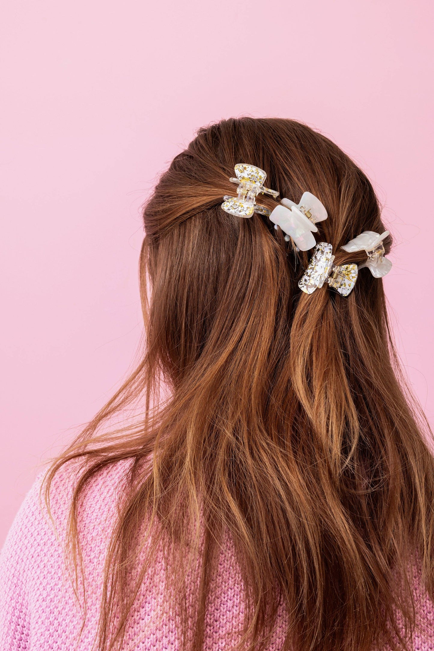 FOR FUN Mini Claw Hair Clip Set - Asst Pearl