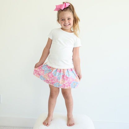 Kids CloudActive™ Athletic Pleated Skirt | Power Flowers