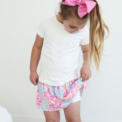 Kids CloudActive™ Athletic Pleated Skirt | Power Flowers
