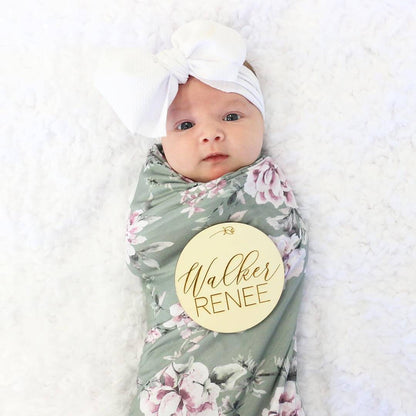 Personalized Baby Name Wood Announcement | Script