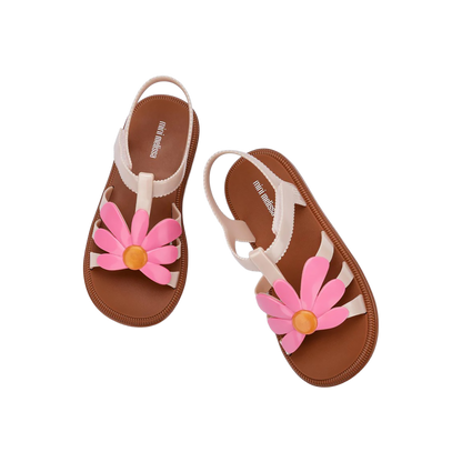 Hip Bloom Sandal - Solid Brown/Pink