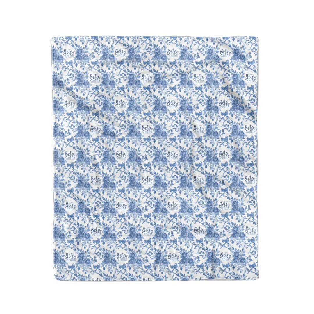 Betsy's Blooms Personalized Kids Blanket