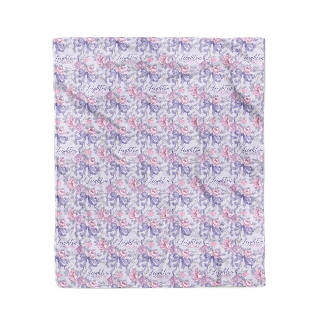 Leighton's Lavender Personalized Kids Blanket