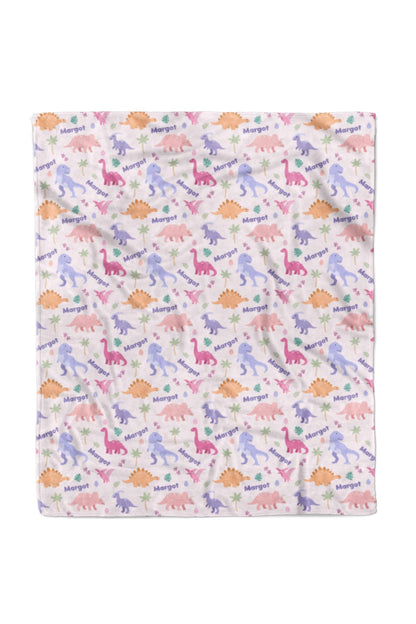 Personalized Kids Blanket | Little Fossil Pink