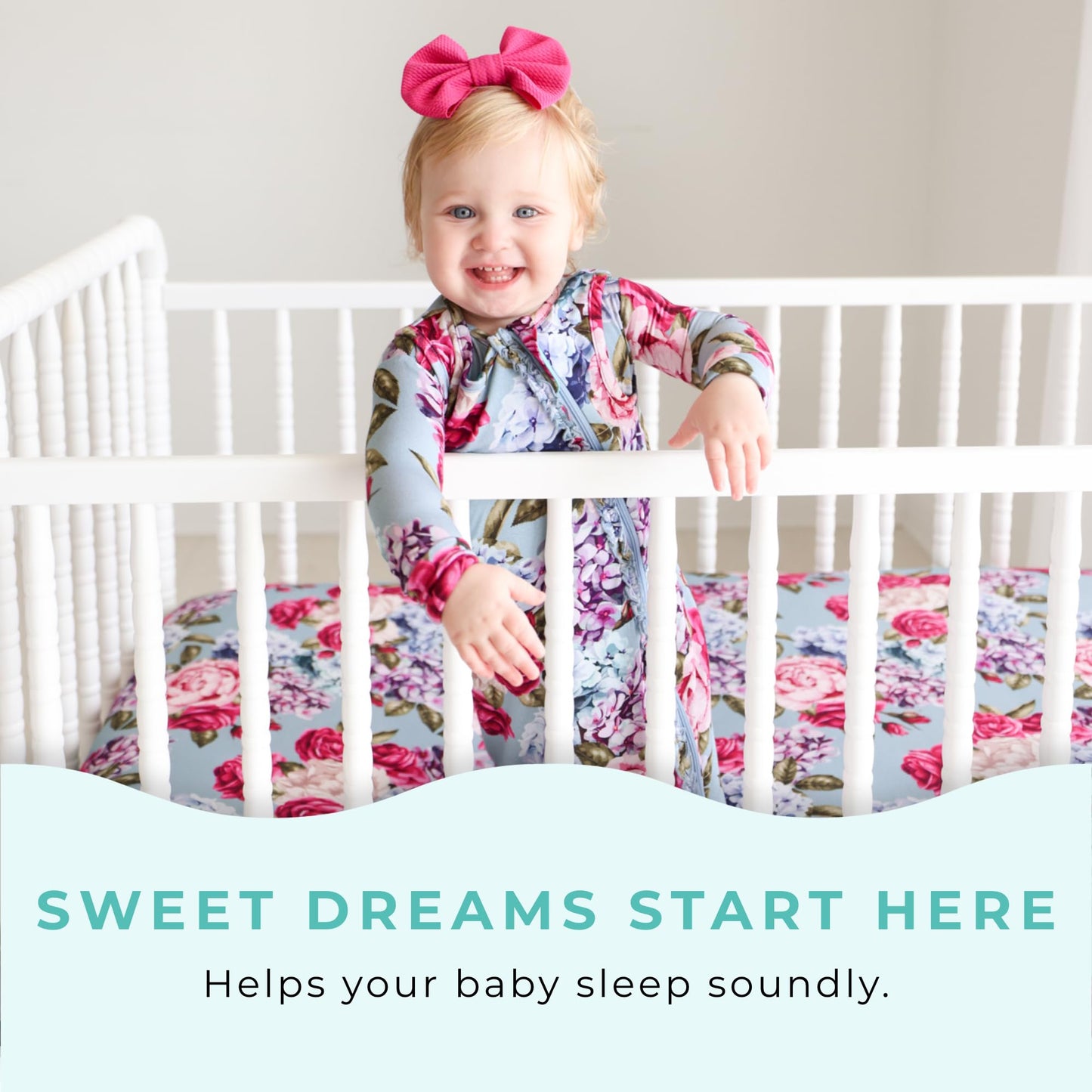 Posh Peanut Sleep Sack for Babies and Toddlers - 0.5 Tog Soft Viscose from Bamboo Baby Sleeping Bag, Wearable Blanket (Lacey, 6-18 Months)