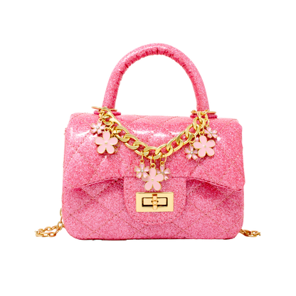 Sparkle Top Handle Handbag - Pink