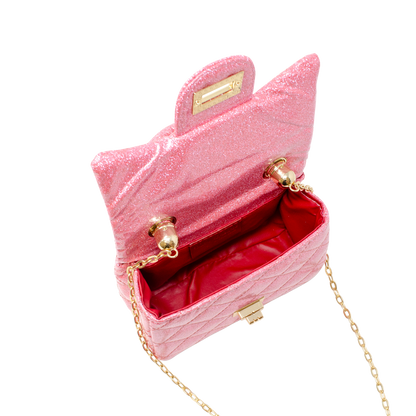 Sparkle Top Handle Handbag - Pink