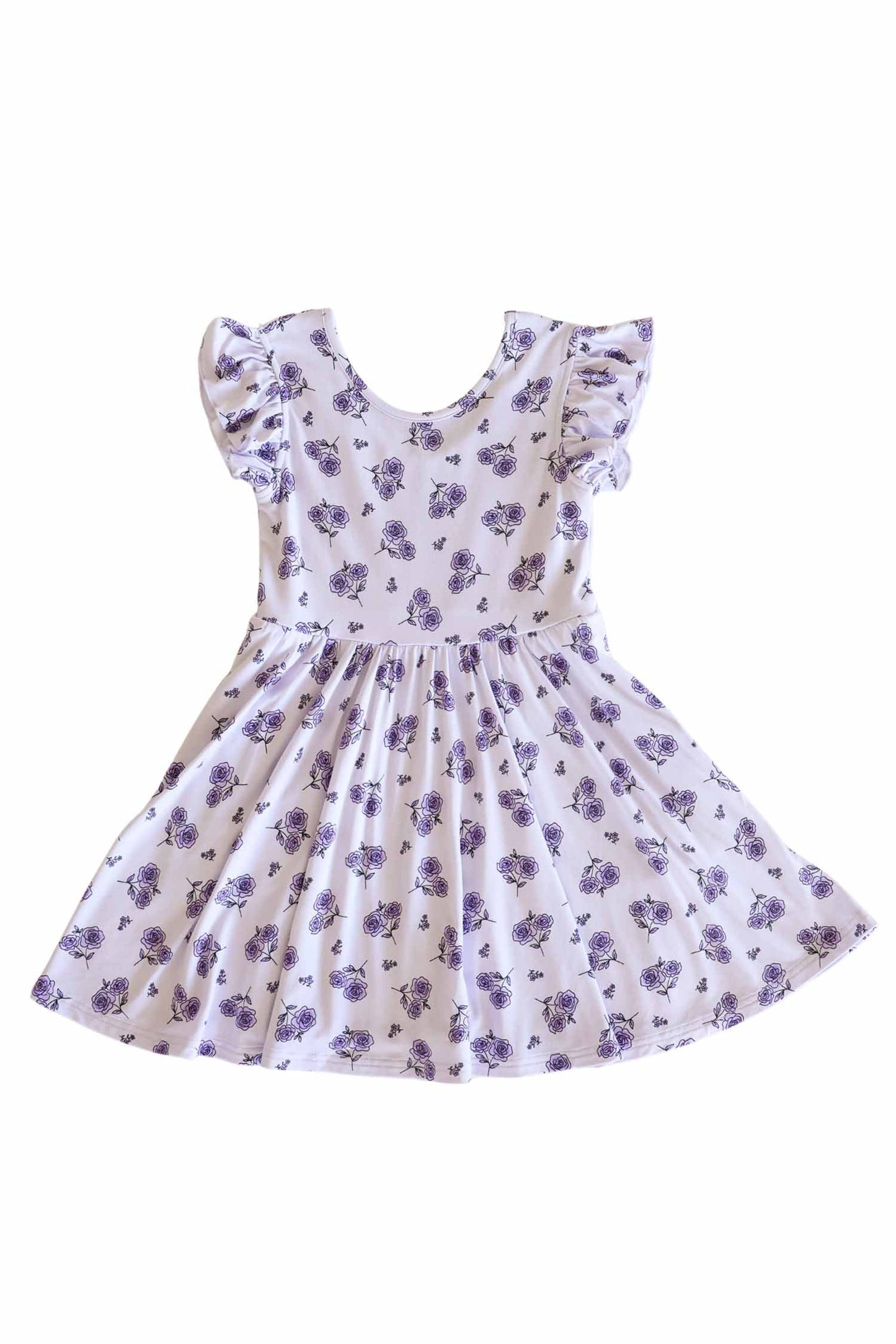Girls' Ruffle Twirl Dress | Amethyst Garden