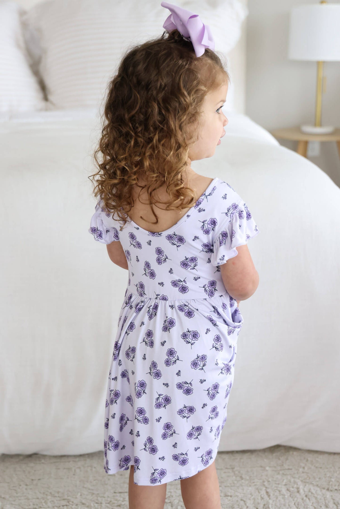 Girls' Ruffle Twirl Dress | Amethyst Garden