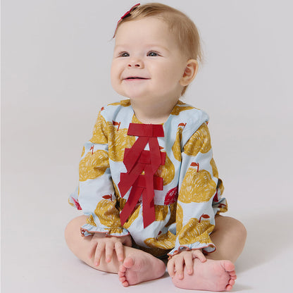 Baby Girls Hermione Bubble - Gold Apples