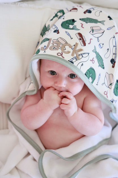 Kids Embroidered Bamboo Hooded Towels
