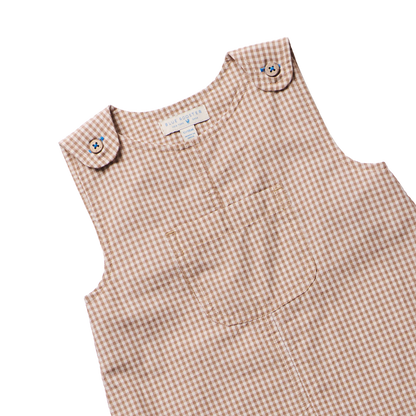 Baby Boys Noah Jumper - Cocoa Gingham