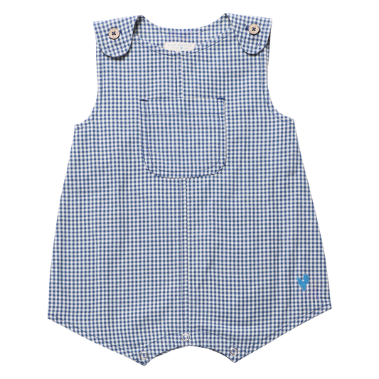 Baby Boys Noah Jumper - Navy Gingham