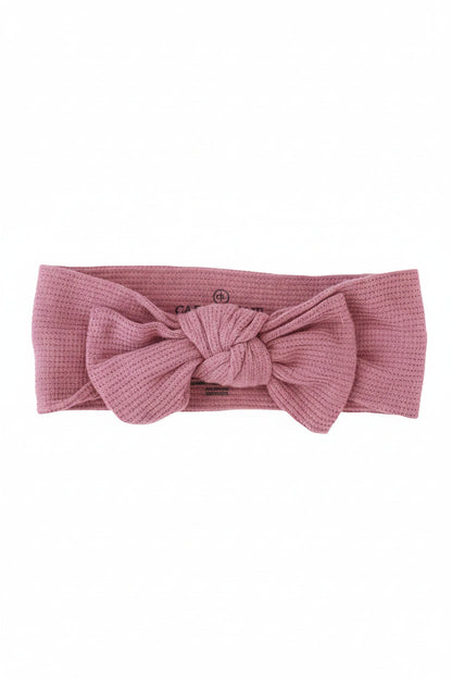 Bamboo Waffle Knit Large Bow Headwraps