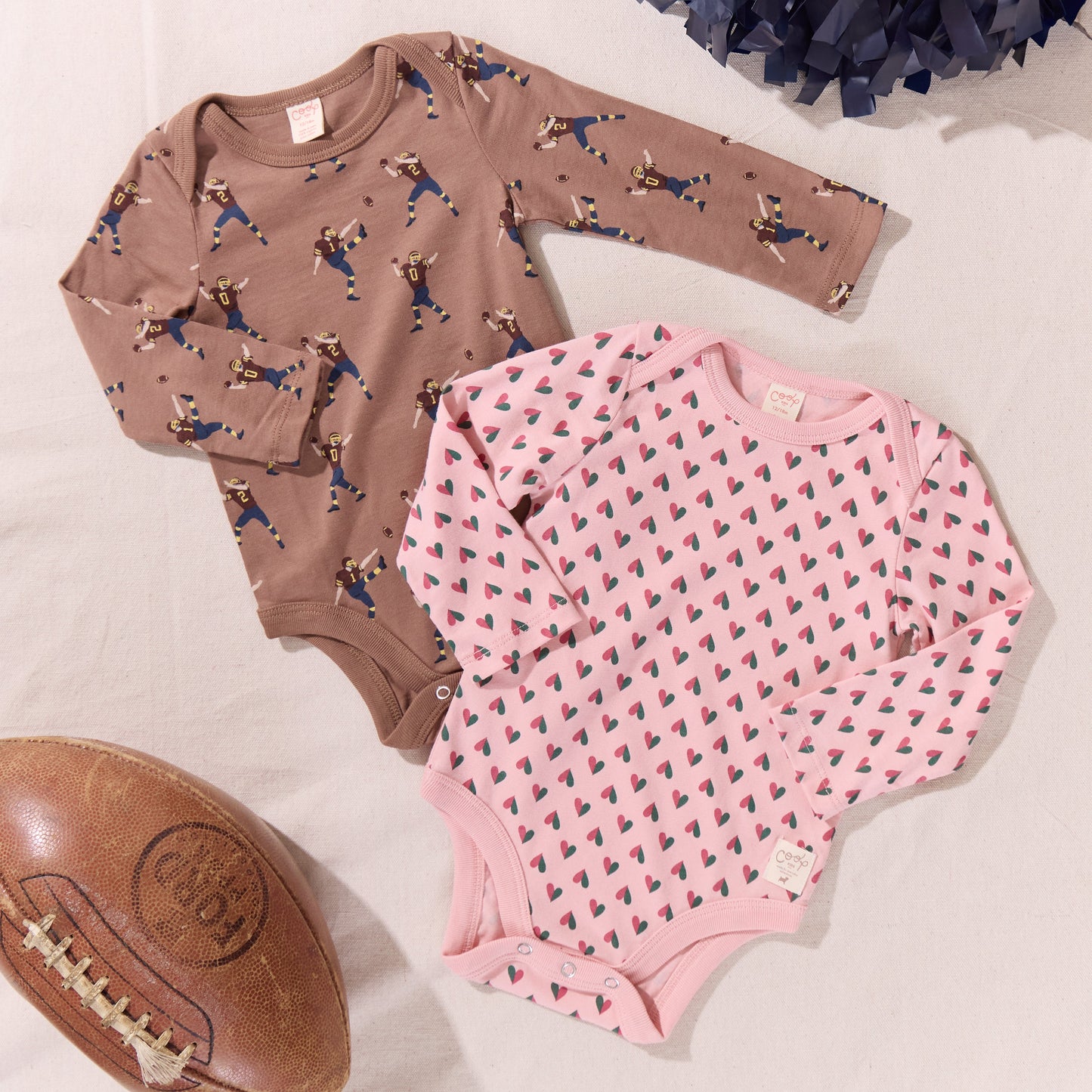 Baby Wonder Bodysuit - Pink Mini Half Hearts