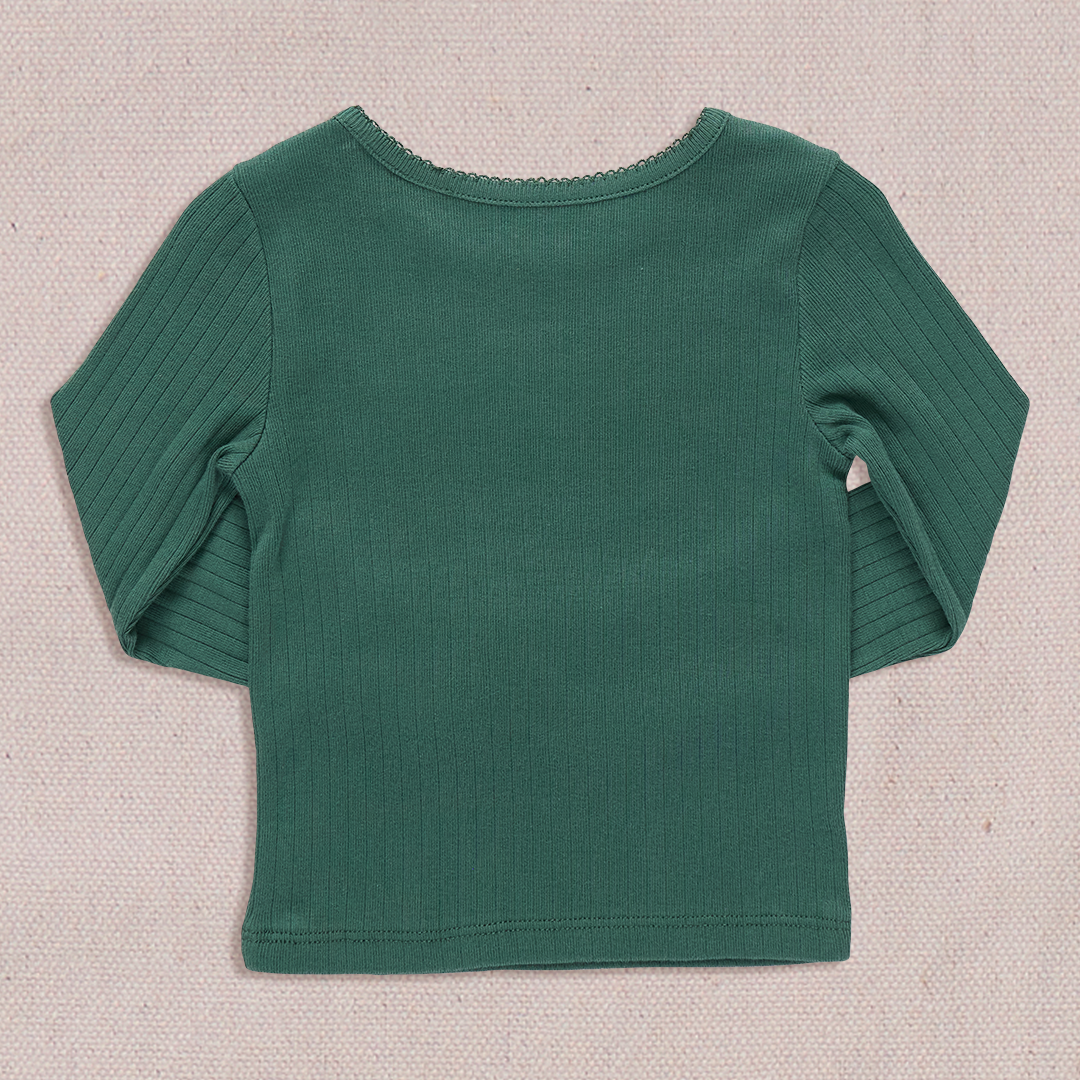 Seesaw Long Sleeve Rib T-shirt - Pine