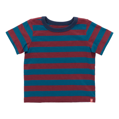 Adventure T-Shirt - Teal and Burgundy Stripe