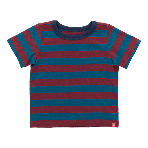Adventure T-Shirt - Teal and Burgundy Stripe