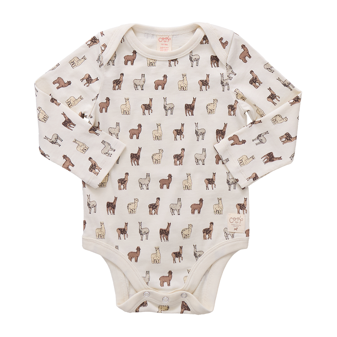 Baby Wonder Bodysuit - Llamas and Alpacas