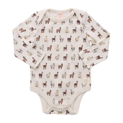 Baby Wonder Bodysuit - Llamas and Alpacas