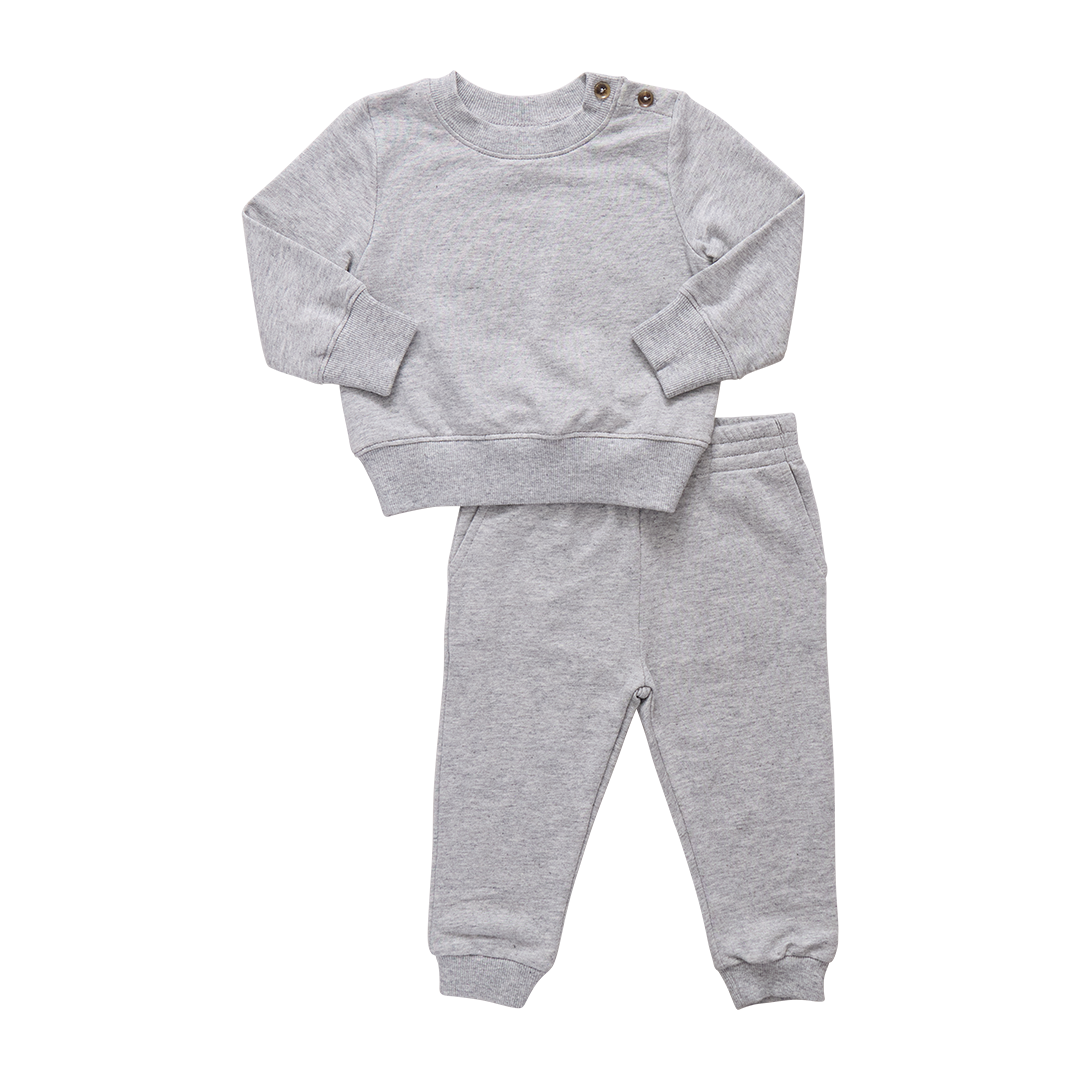 Baby Jax Jogger Set - Heather Grey