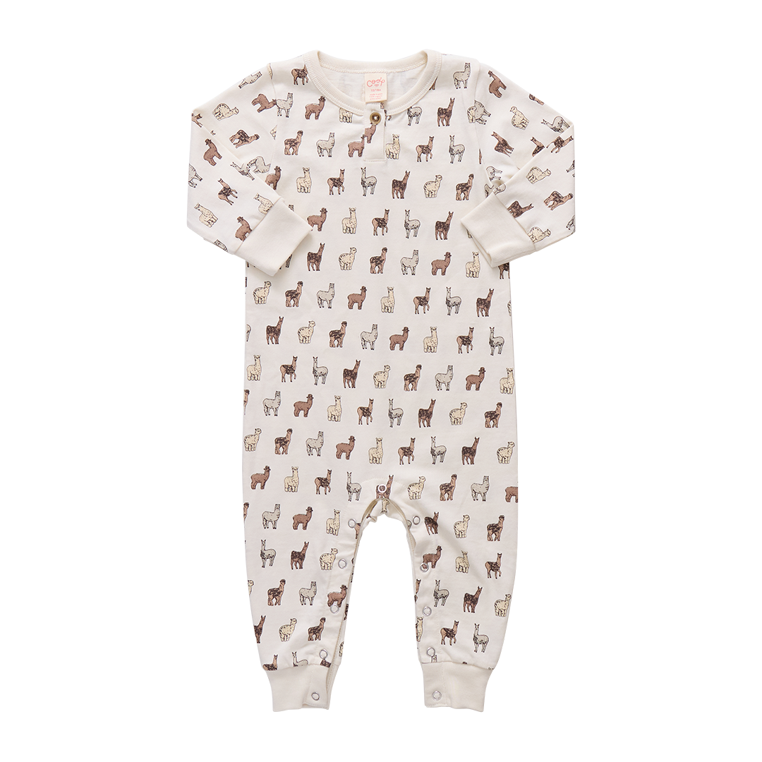 Baby Park Romper - llamas and Alpacas