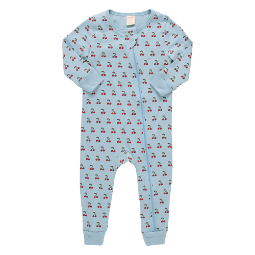 Baby Zip Romper - Cherries