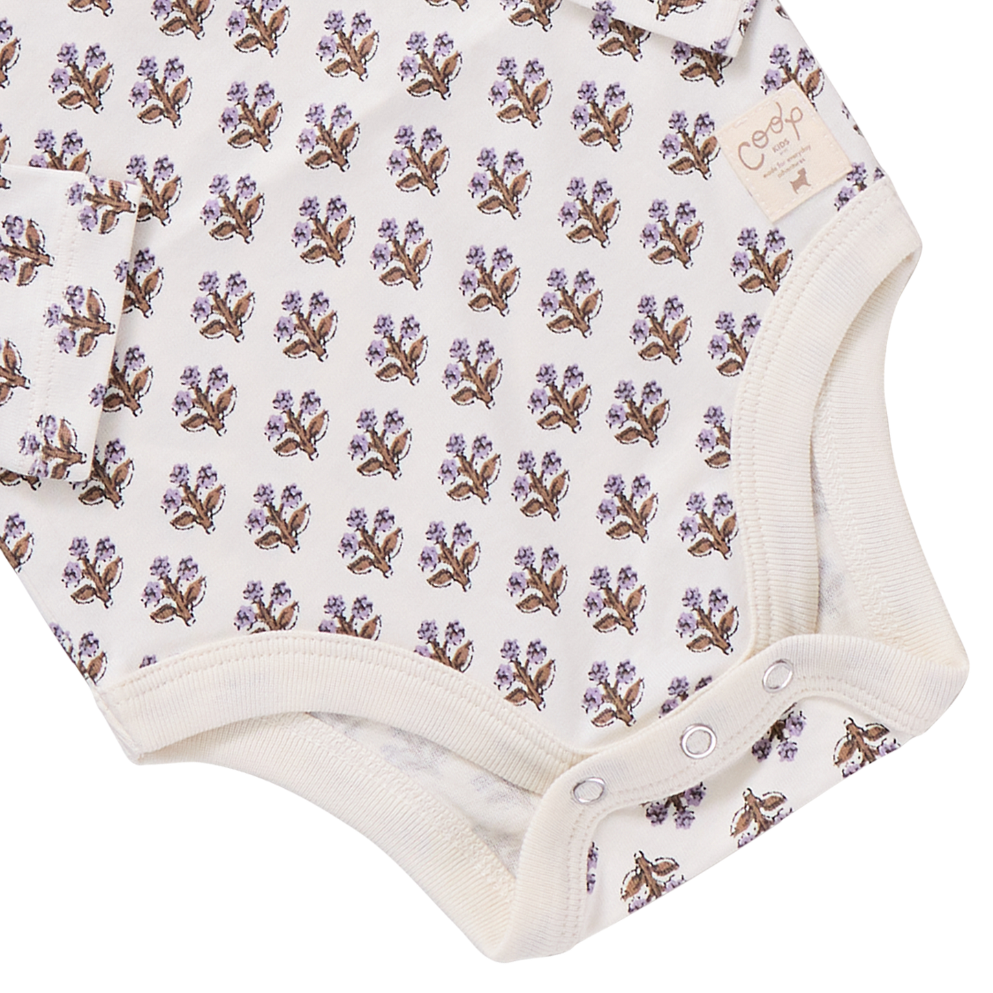Baby Wonder Bodysuit - Mini Lavender Block Floral