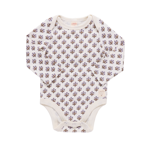 Baby Wonder Bodysuit - Mini Lavender Block Floral