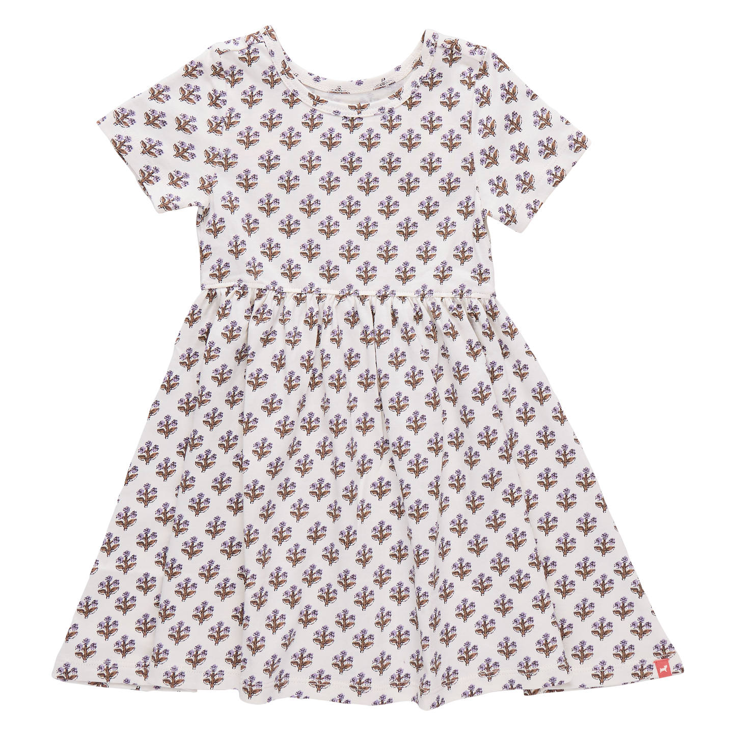Sunny Dress - Mini Lavender Block Floral