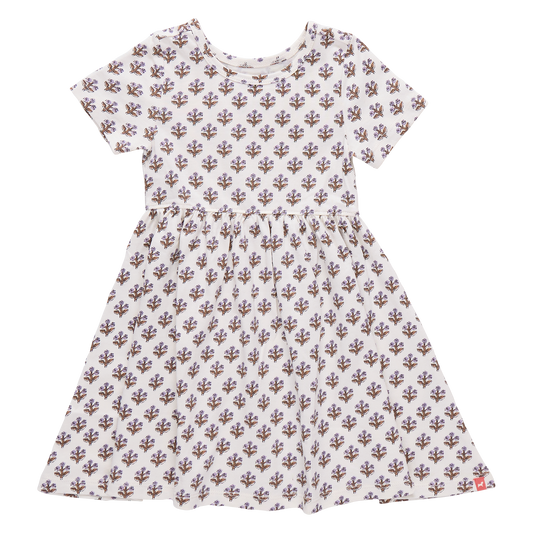 Sunny Dress - Mini Lavender Block Floral