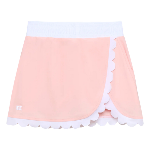 Scalloped Skort - Pink and White