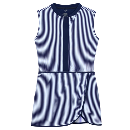 Tennis Dress - Navy Thin Stripe