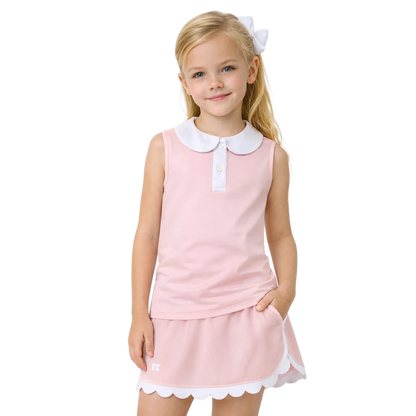 Scalloped Skort - Pink and White