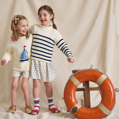 Classic Sweater - Navy Stripe