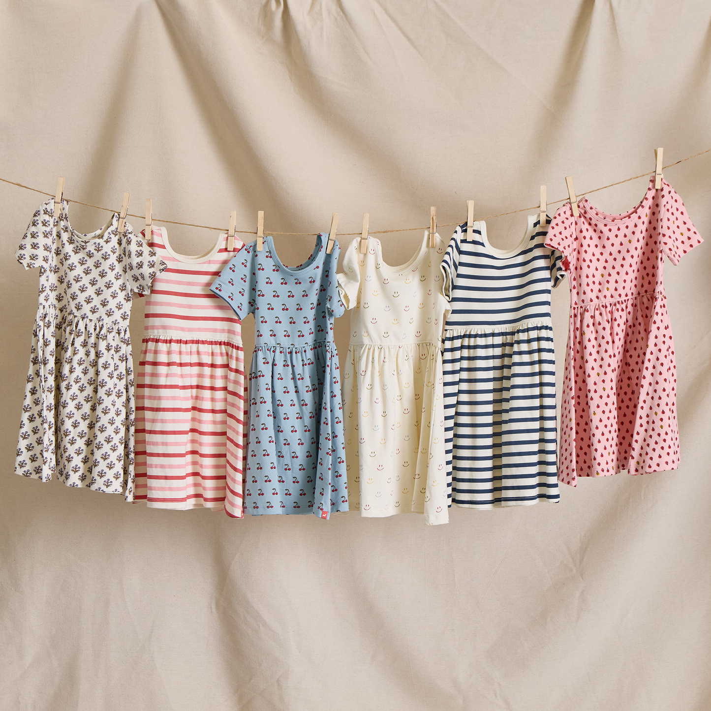 Sunny Dress - Mini Lavender Block Floral