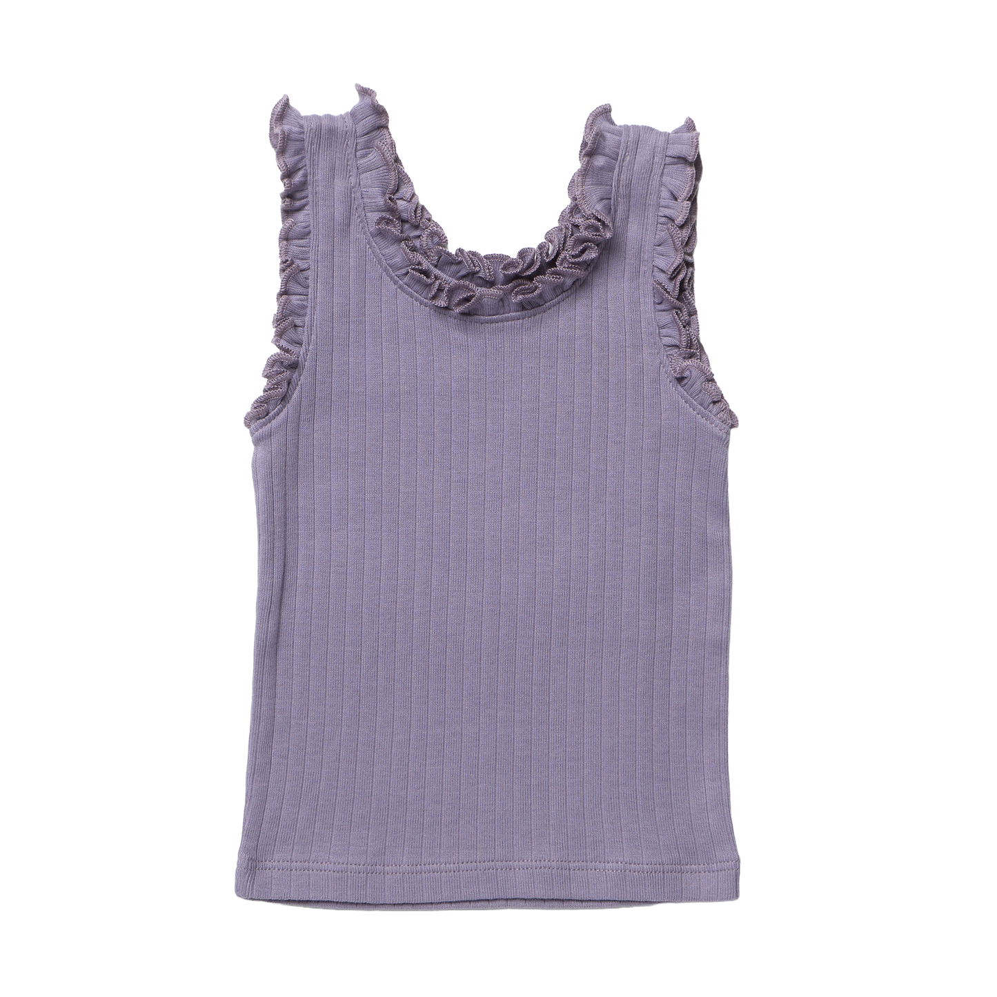 Joy Ruffle Rib Tank - Purple