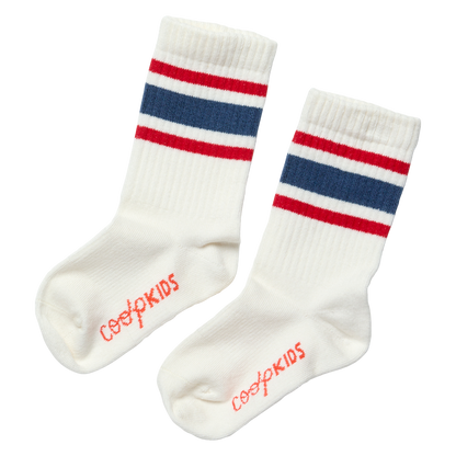Scooter Tube Sock - Red Blue Stripe