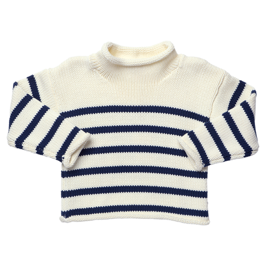 Classic Sweater - Navy Stripe