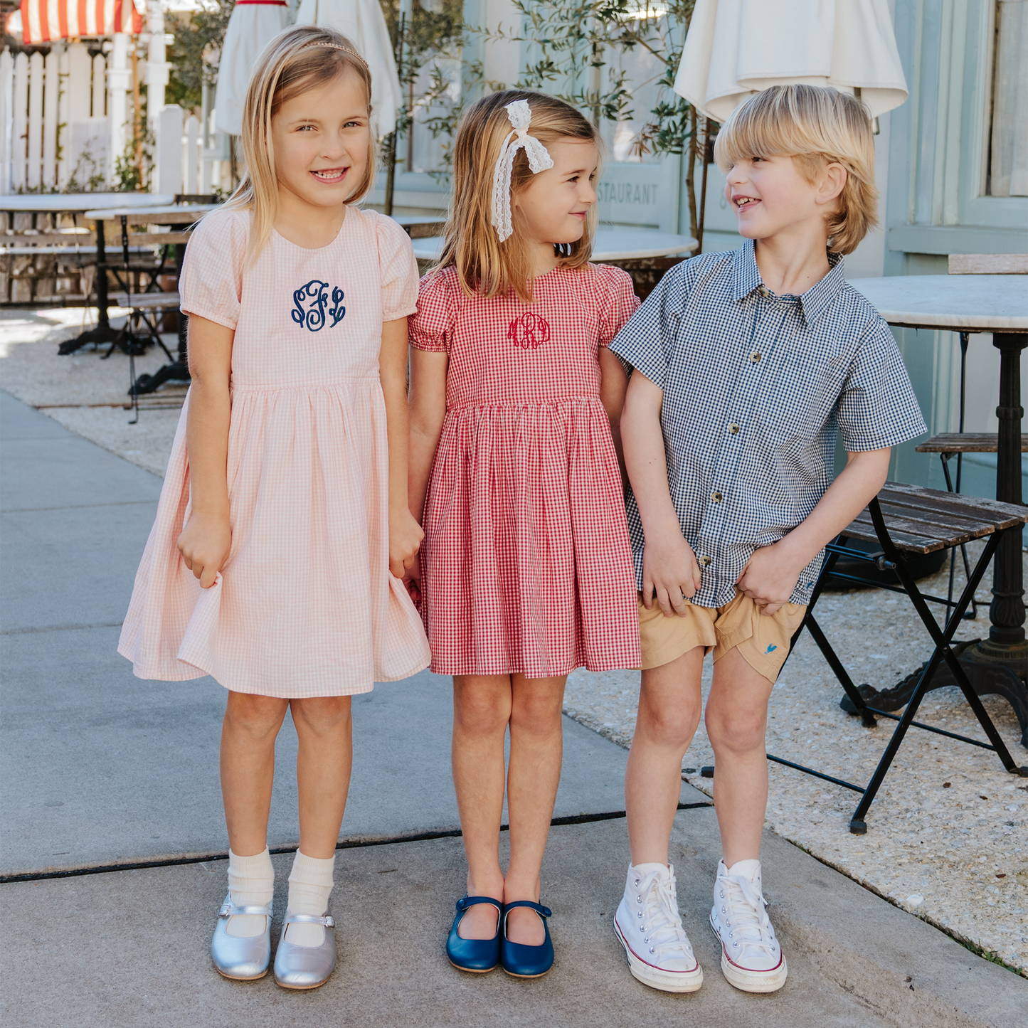 Girls Breyton Dress - Light Blue Gingham